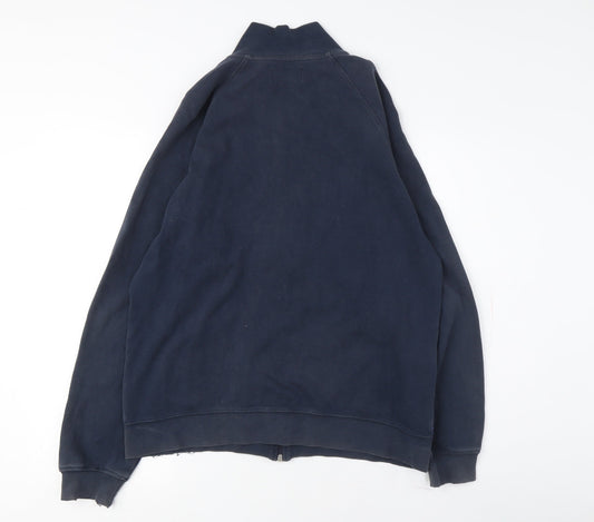 Fred Perry Men's Blue Plaid Full Zip Sweatshirt M