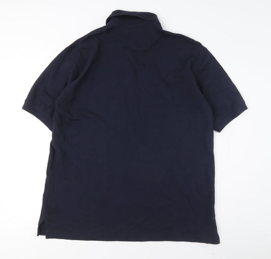 Tommy Hilfiger Men's Blue Polo M Short Sleeve Cotton