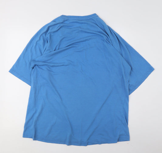 Connay Men's Blue 2XL Cotton Crew Neck T-Shirt