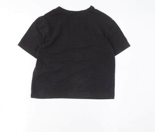 Champion Unisex Black XS T-Shirt, Casual, Crew Neck