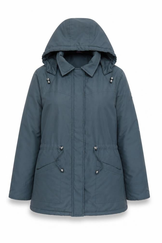 Amalina Women's Blue Hooded Parka Jacket Size 12