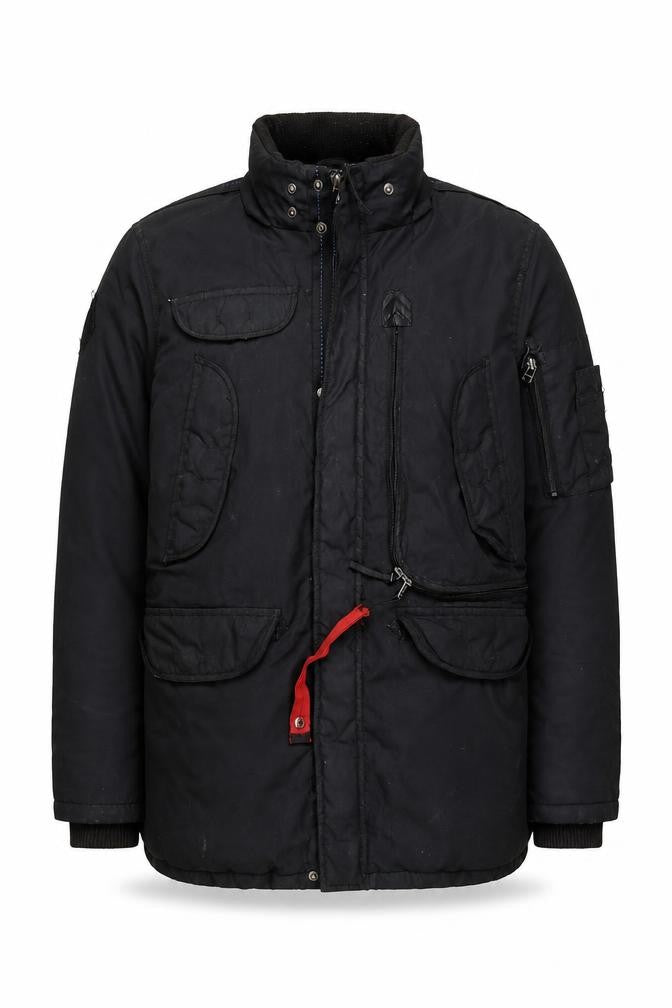 Red Bridge Men's Black Parka Jacket, Size S, Casual Winter Coat