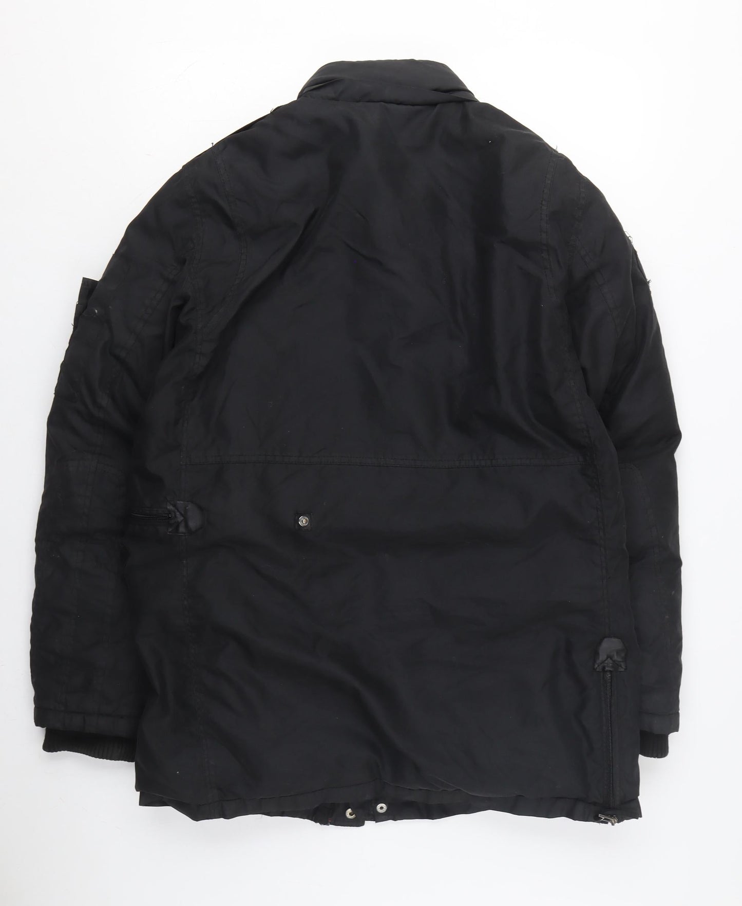 Red Bridge Men's Black Parka Jacket, Size S, Casual Winter Coat