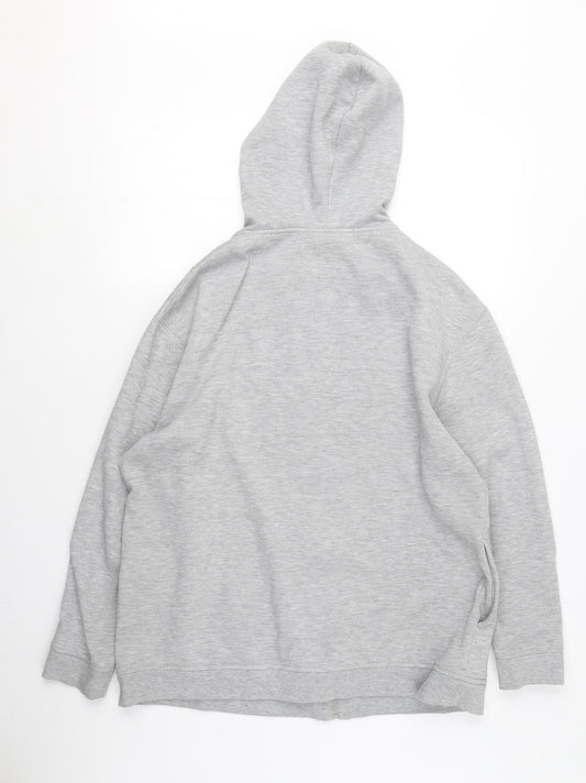 Active VIII Grey Full Zip Hoodie Unisex Size 16