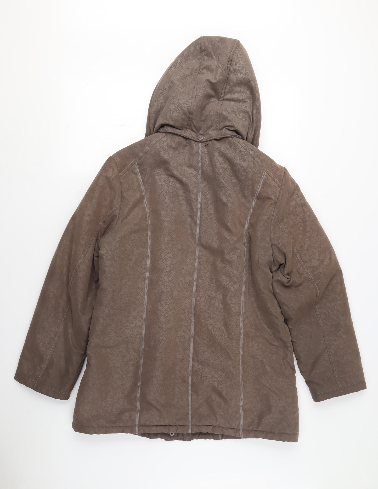 Vanessa Women's Brown Puffer Jacket Size 12 Hooded