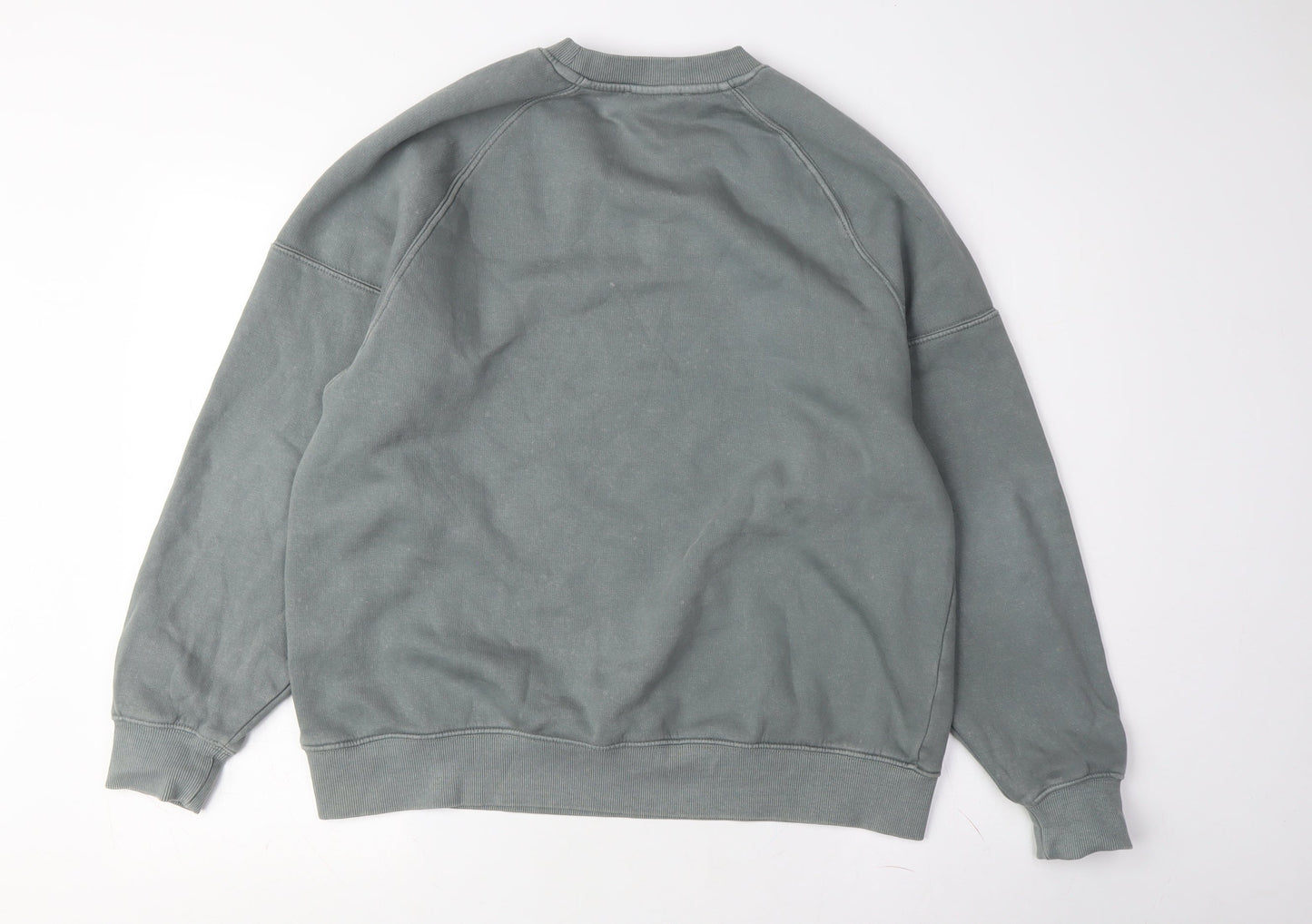 Pull&Bear Grey Unisex Sweatshirt, Size M - Casual Pullover