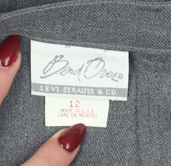 Levi's Women's Grey Polyester Trousers Size 12