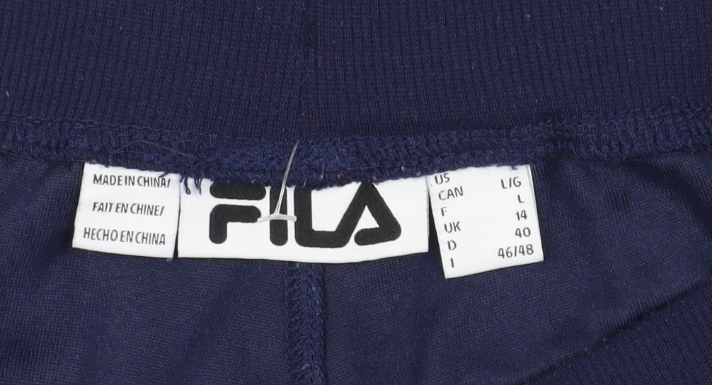 Fila Women’s Blue Jogger Trousers - L, Casual Velour