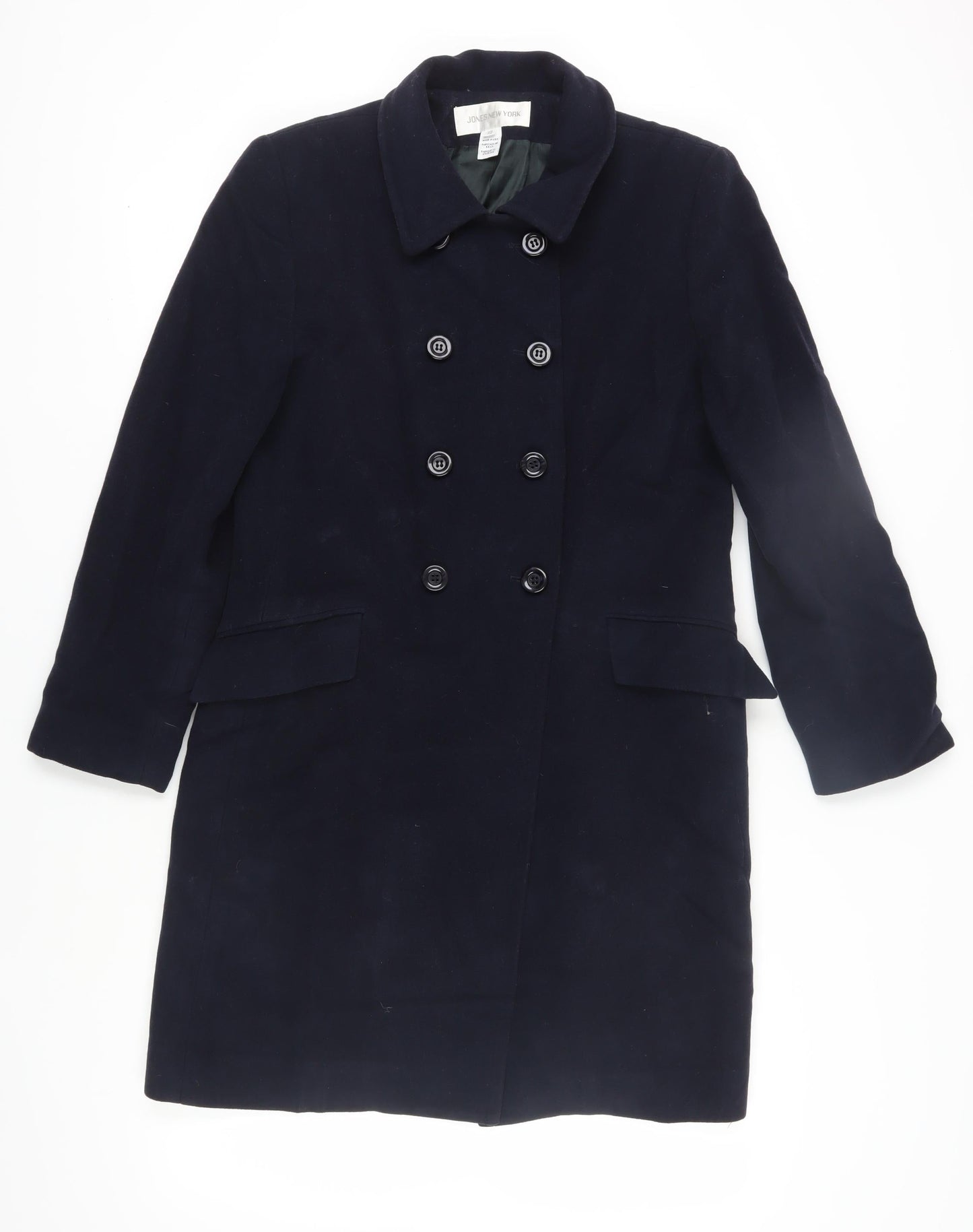 Jones New York Women's Black Wool Pea Coat Size 14