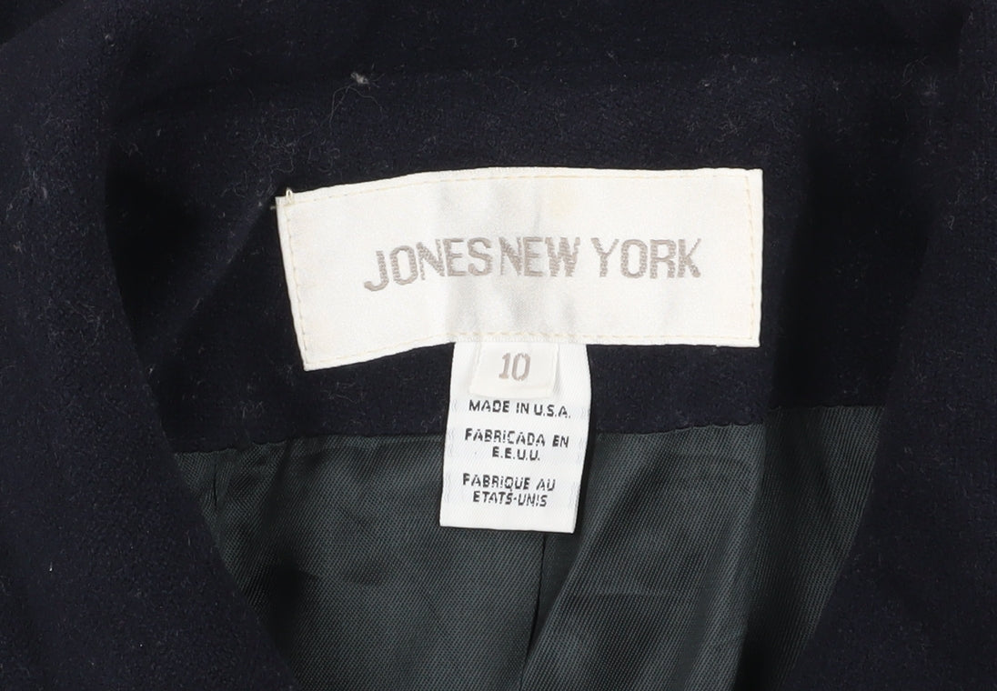 Jones New York Women's Black Wool Pea Coat Size 14
