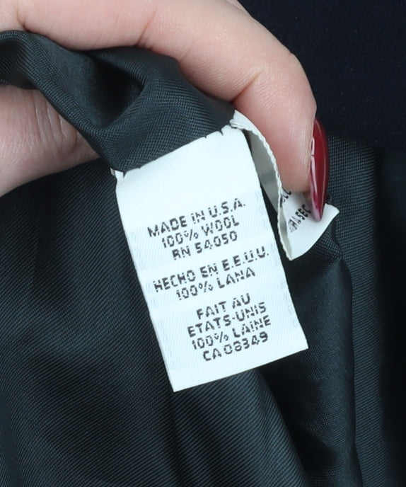 Jones New York Women's Black Wool Pea Coat Size 14