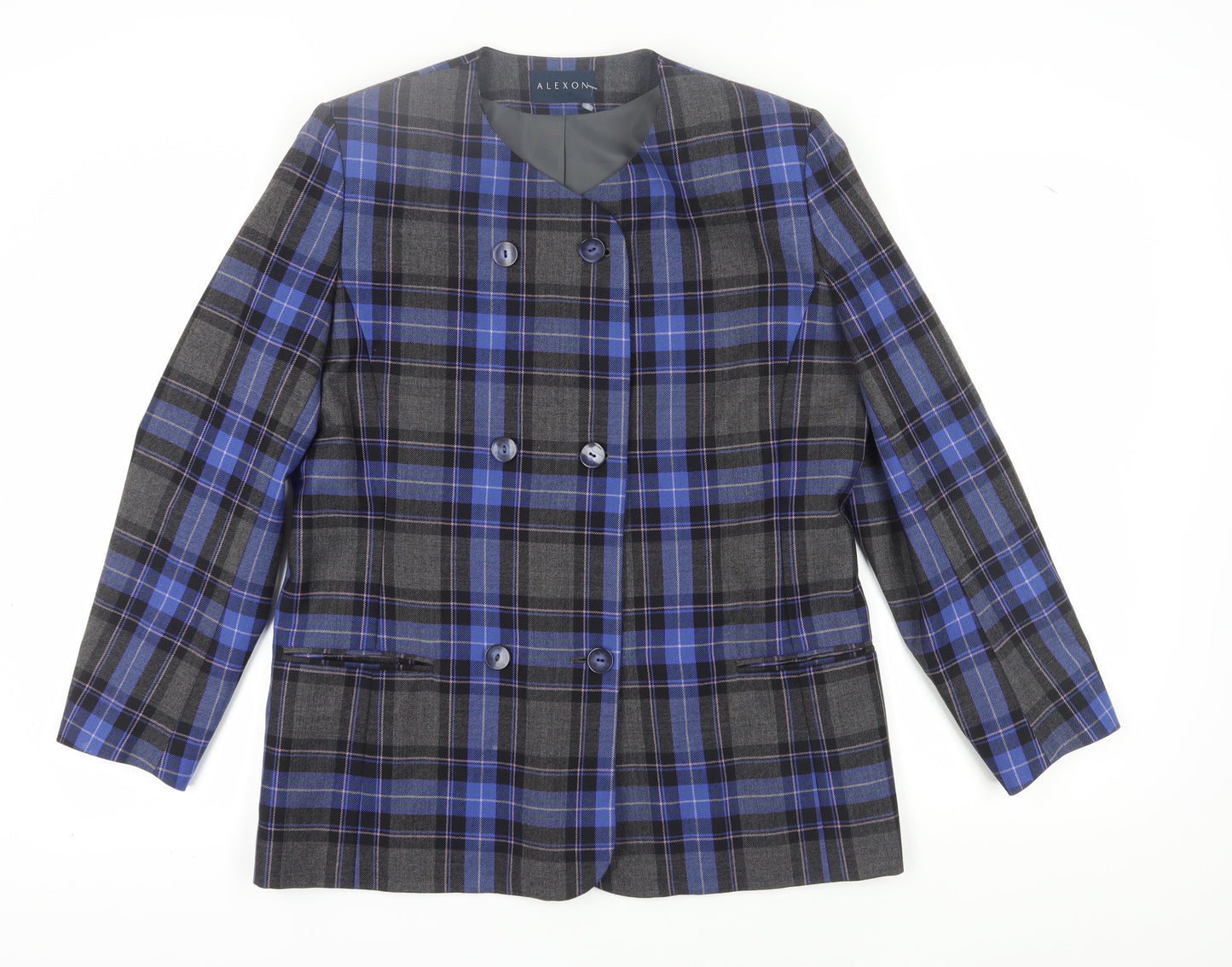 Alexon Women’s Blue Plaid Blazer Size 14