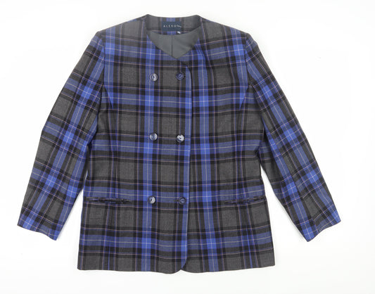 Alexon Women’s Blue Plaid Blazer Size 14