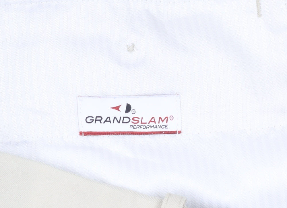 Grand Slam Men's Beige Chino Shorts, Size M