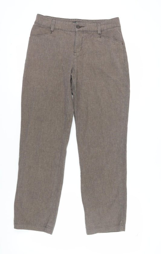 Lee Women's Brown Relaxed Fit Straight Trousers