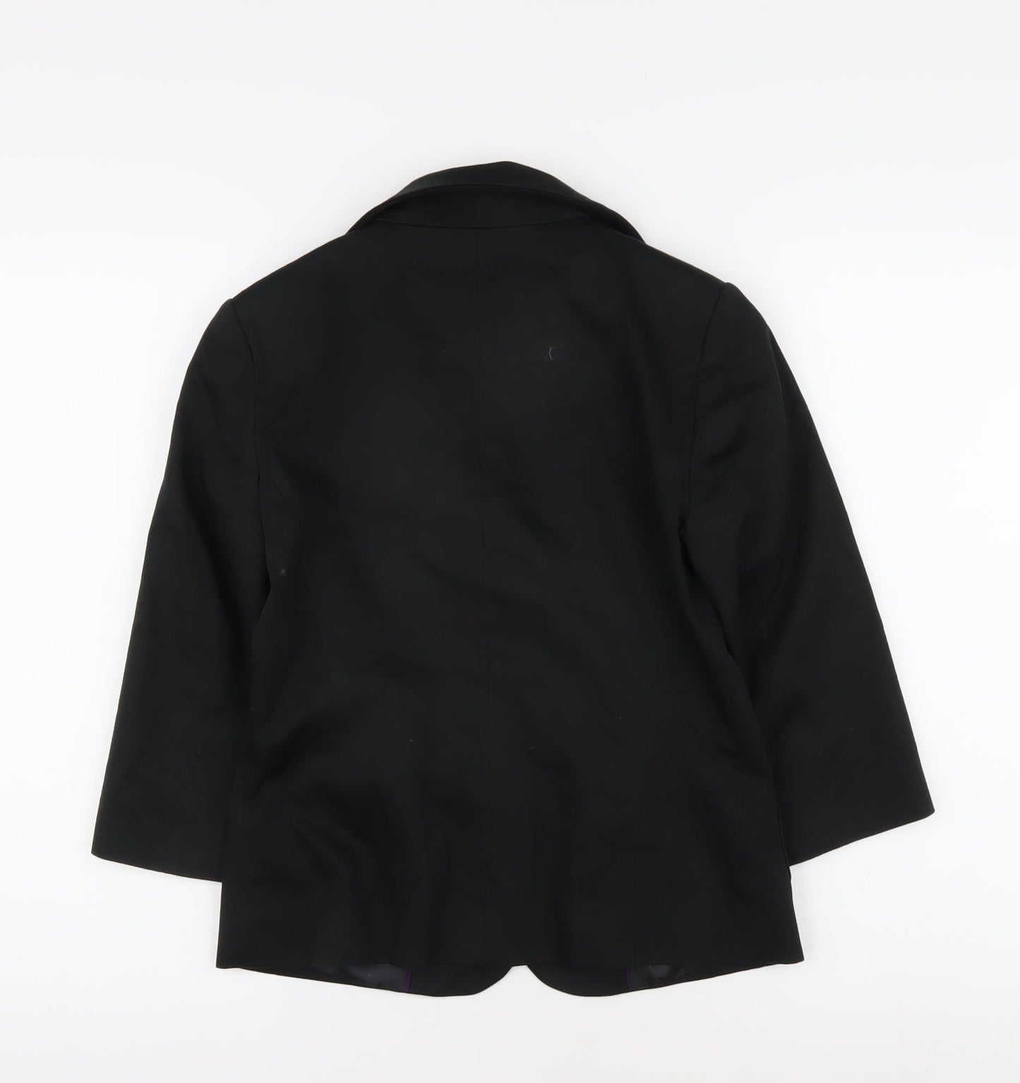 Laura Ashley Women's Black Blazer UK 8 Notch Lapel Lined