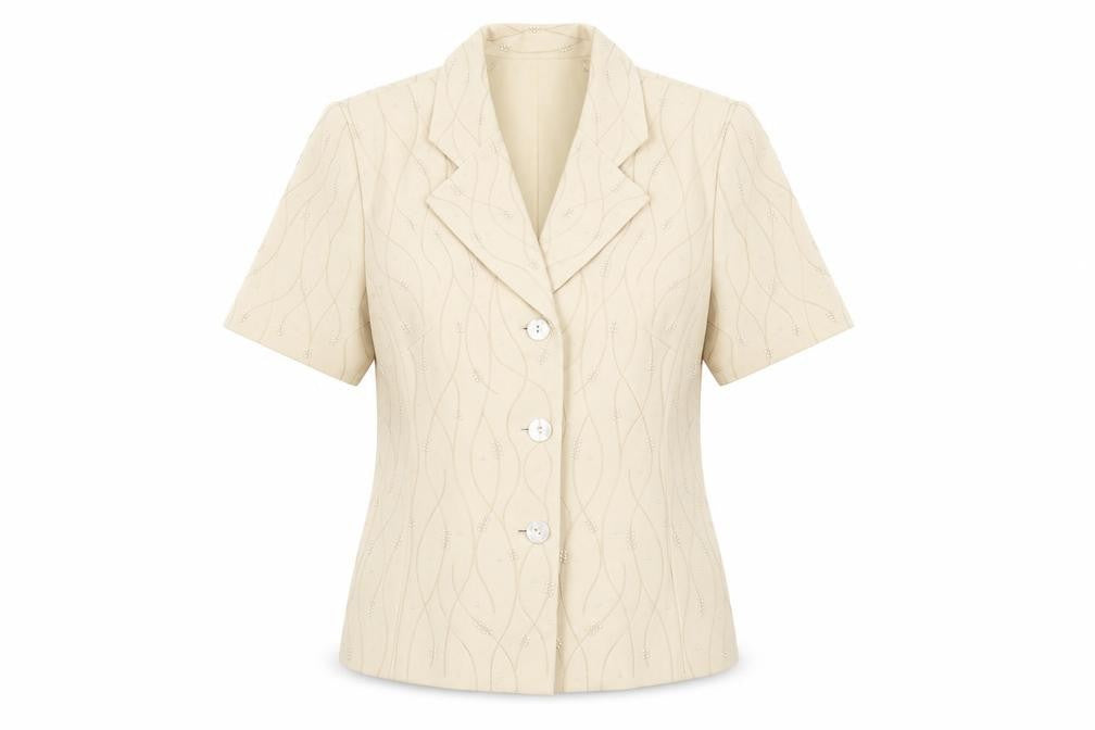 Kasper Women's Beige Suit Jacket - Size 12, Regular Fit