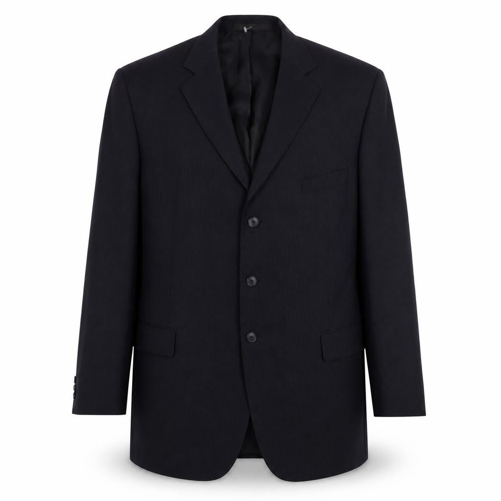 Marks and Spencer Men's Blue Striped Blazer 46L