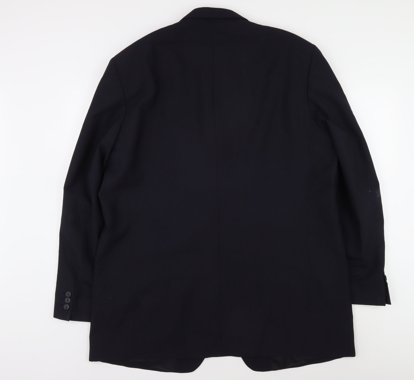 Marks and Spencer Men's Blue Striped Blazer 46L