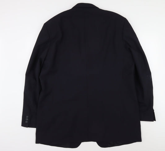 Marks and Spencer Men's Blue Striped Blazer 46L