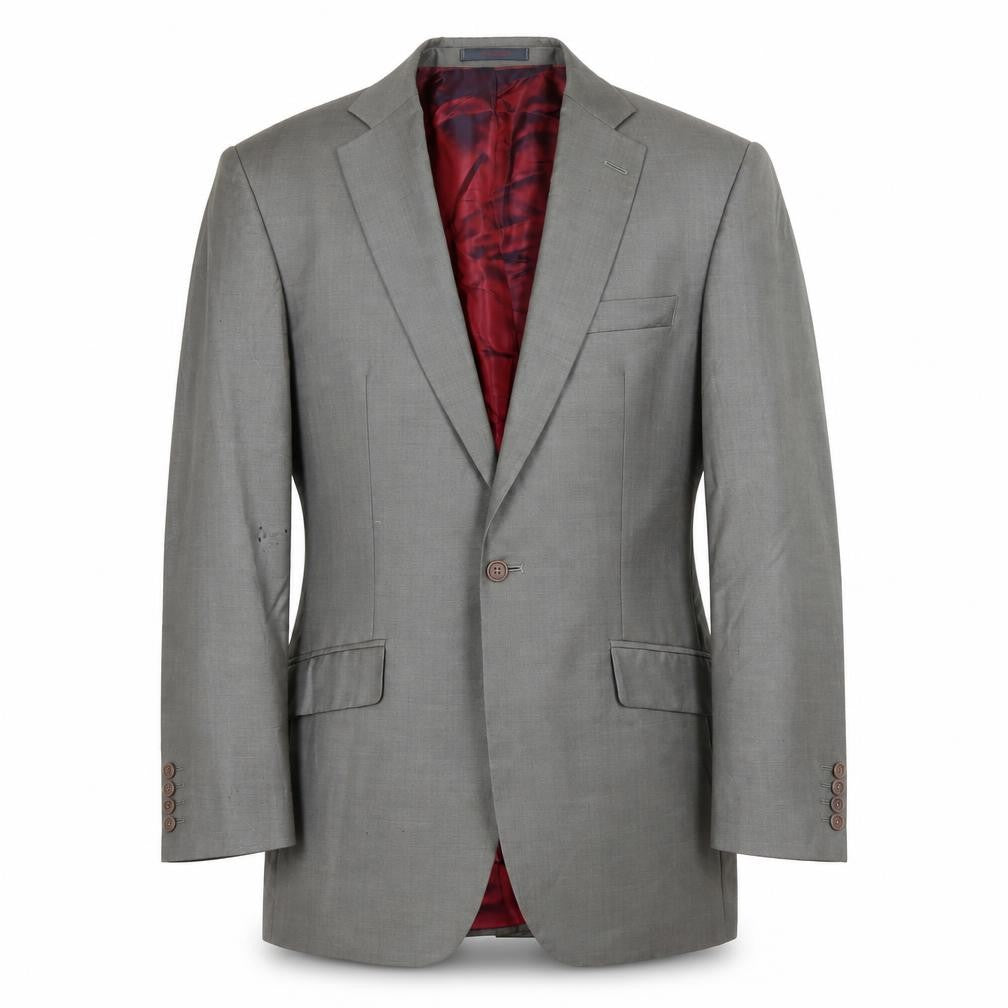 Mens 40 Chest Regular Ted Baker Grey Two-Button Suit Jacket