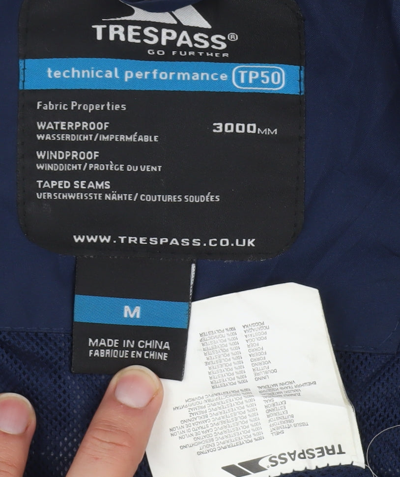 Trespass Men's Blue Waterproof Rain Jacket M