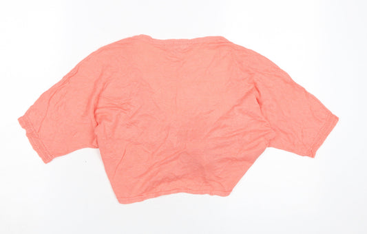 Laura Ashley Women's Pink Shrug, Size 14, Linen Blend