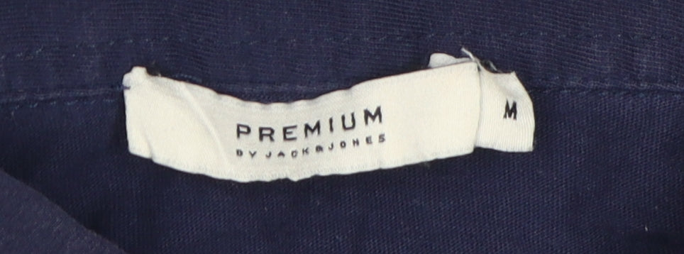 Jack & Jones Men's Blue M Graphic Polo Shirt