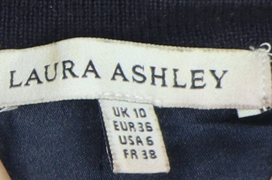 Laura Ashley Women's Black Cardigan Size 10 Polka Dot