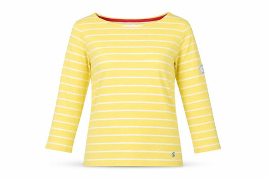 Womens UK Size XS Joules Yellow 100% Cotton T-Shirt