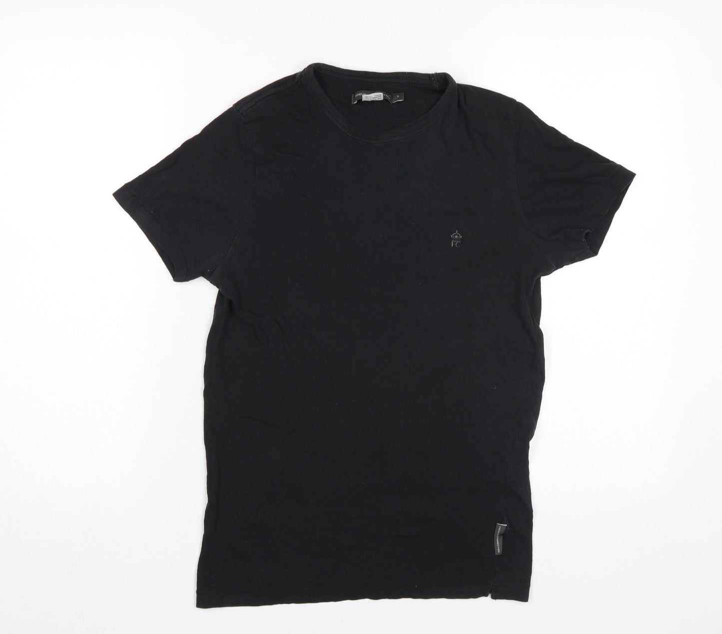 French Connection Black Cotton Men's T-Shirt, Size S