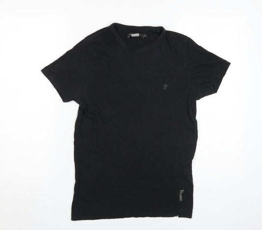 French Connection Black Cotton Men's T-Shirt, Size S