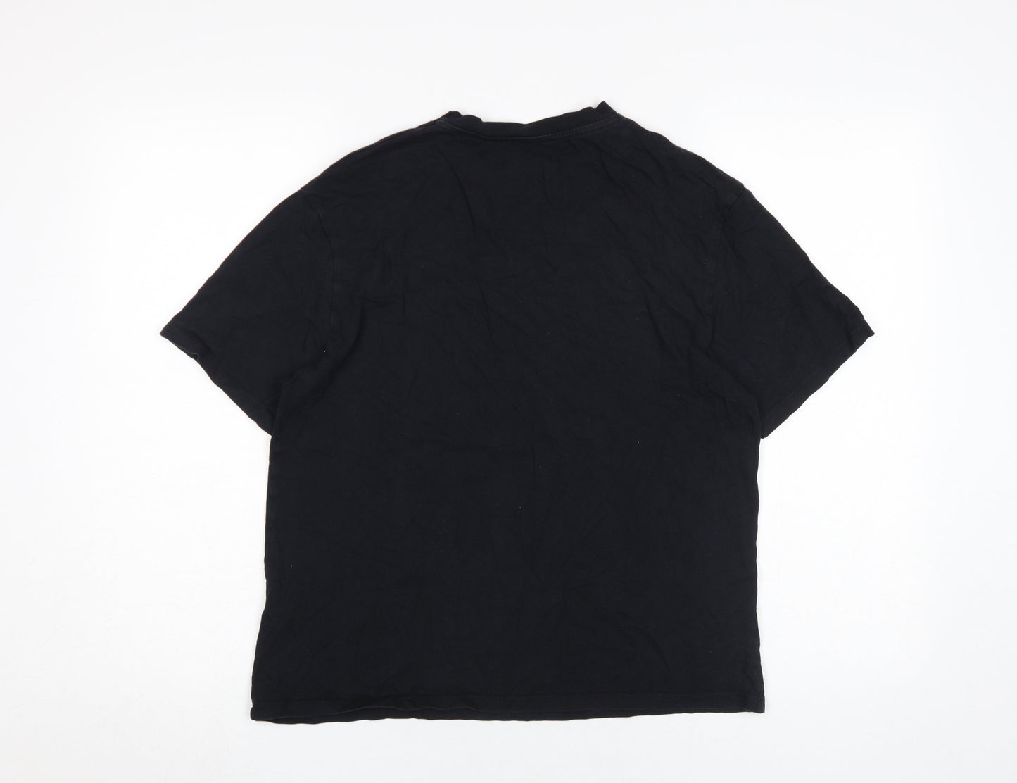 Pull & Bear Unisex Black Rolling Stones T-Shirt M