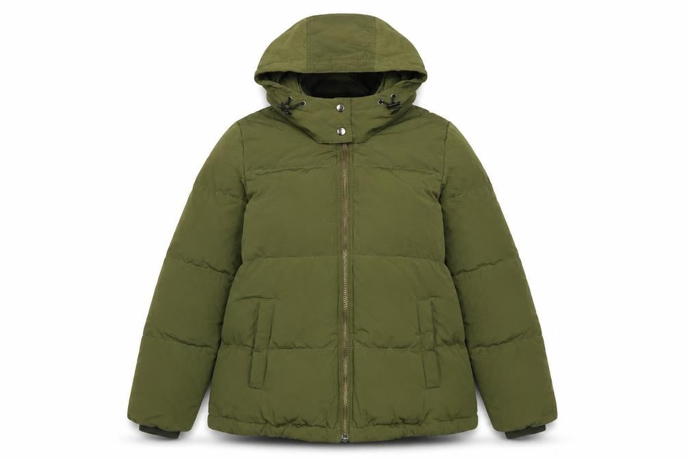Madewell Women's XS Green Puffer Jacket Hooded