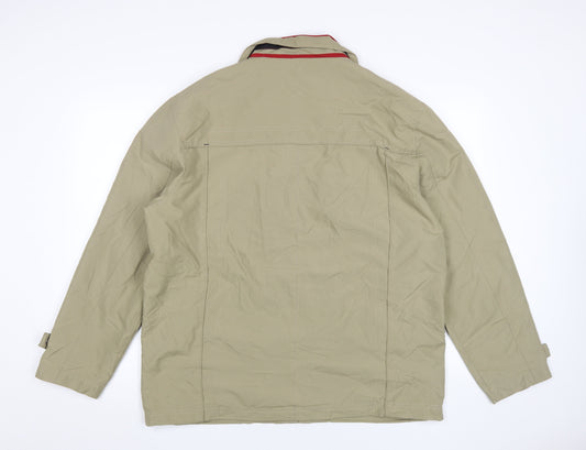 Greenwoods Men's Beige Jacket L with Full Zip and Pockets
