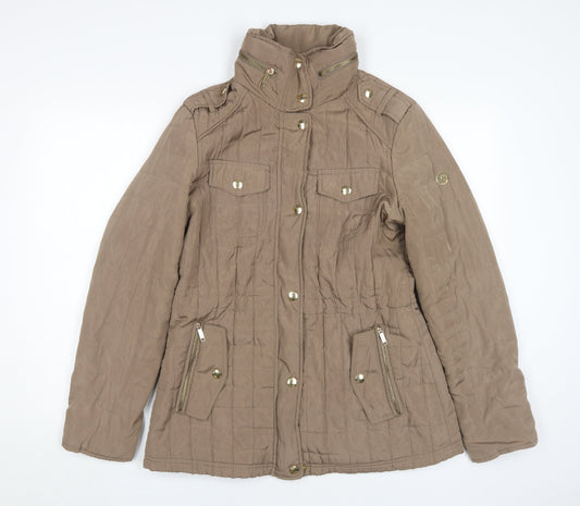 Michael Kors Women's Beige Quilted Jacket M