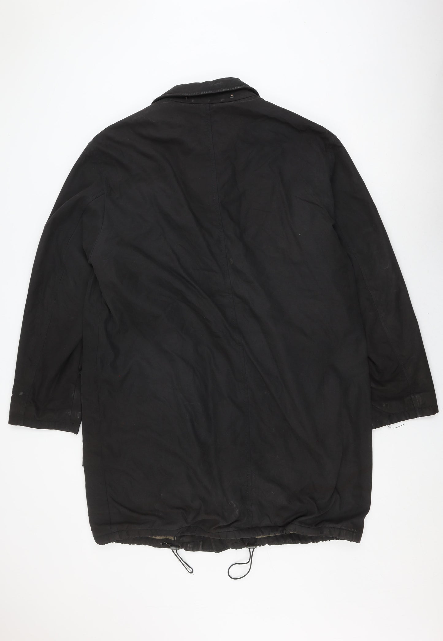 Bugatti Unisex Black Mid-Length Overcoat, Size 18