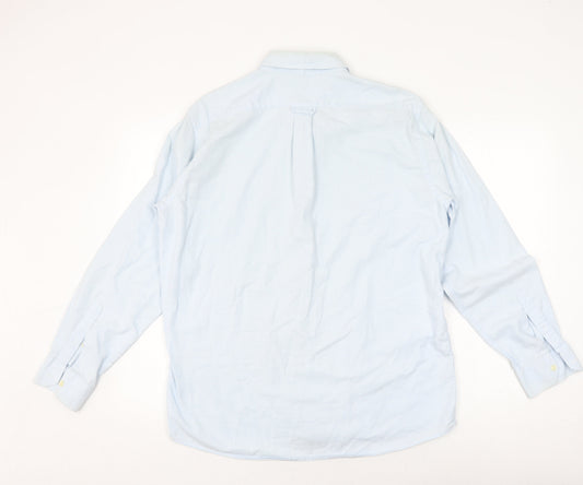 Lacoste Men's Blue Long Sleeve Button-Up Shirt
