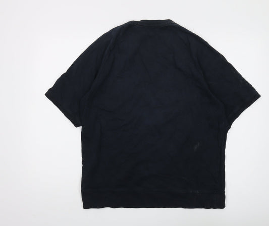 Converse Men's Black Cotton Logo T-Shirt - Size S