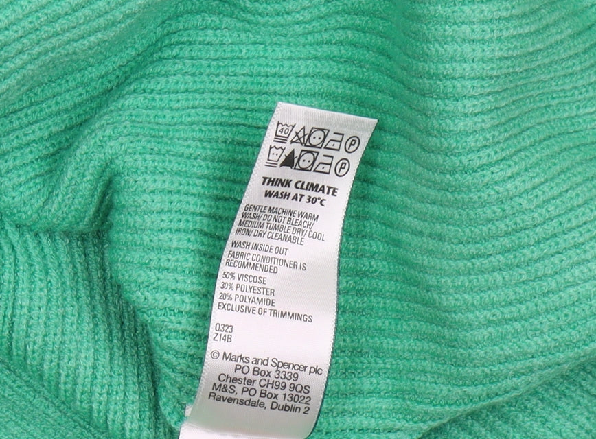Marks and Spencer Women's Green Pullover Jumper XL