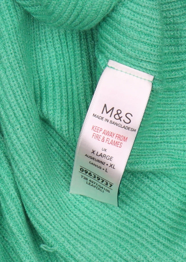 Marks and Spencer Women's Green Pullover Jumper XL