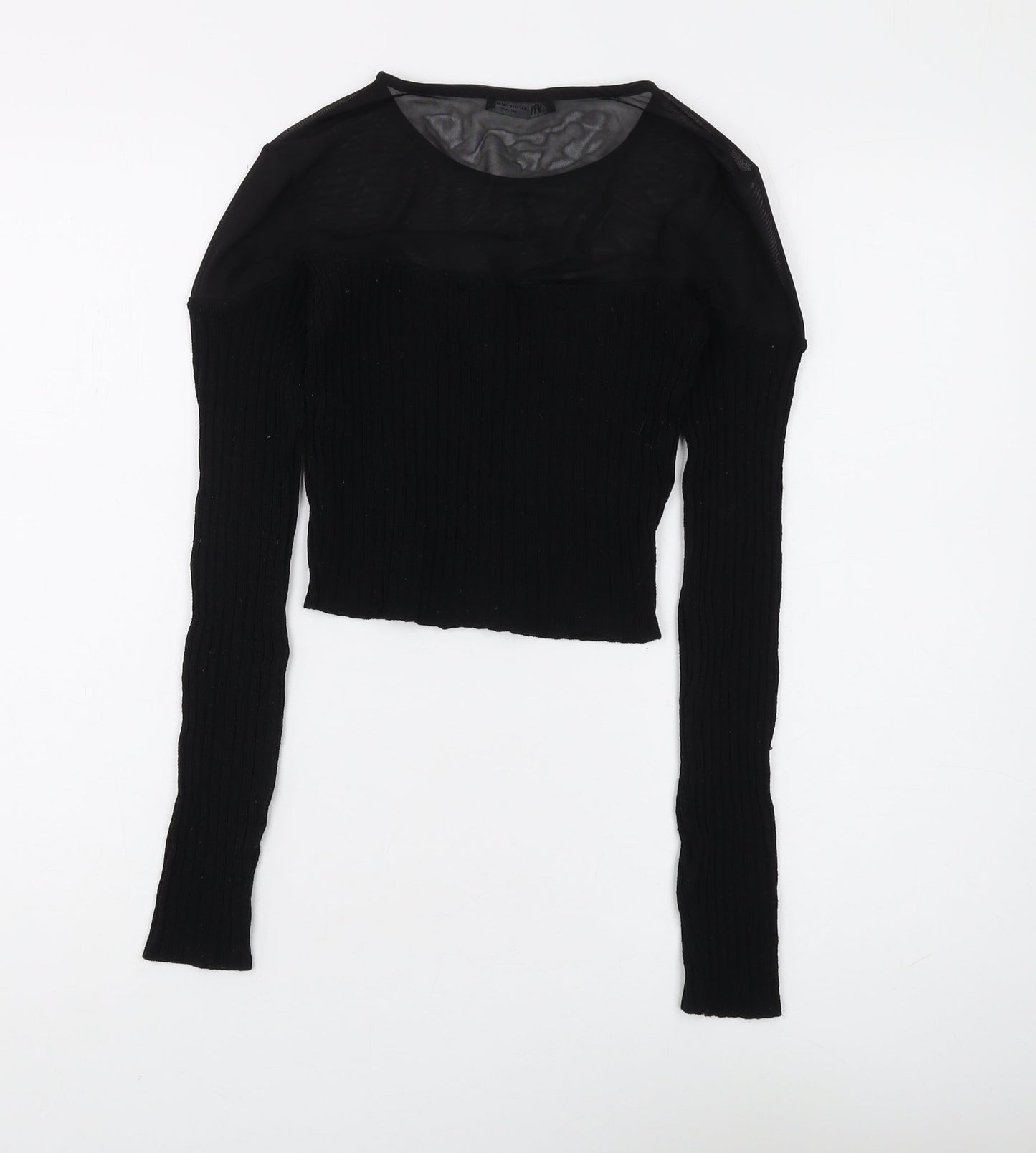 Zara Women's Black Slim Pullover Jumper Size S
