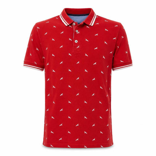 Zara Man Red Polo for Men, Size S, Short Sleeve, Cotton