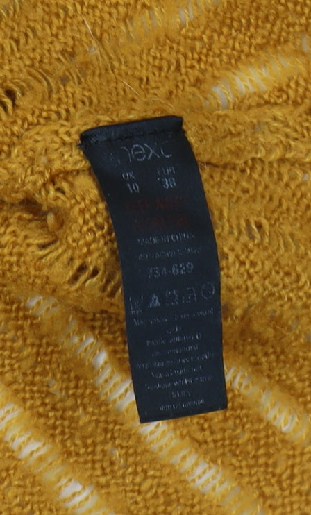 Next Women's Yellow Open-Knit Pullover Jumper