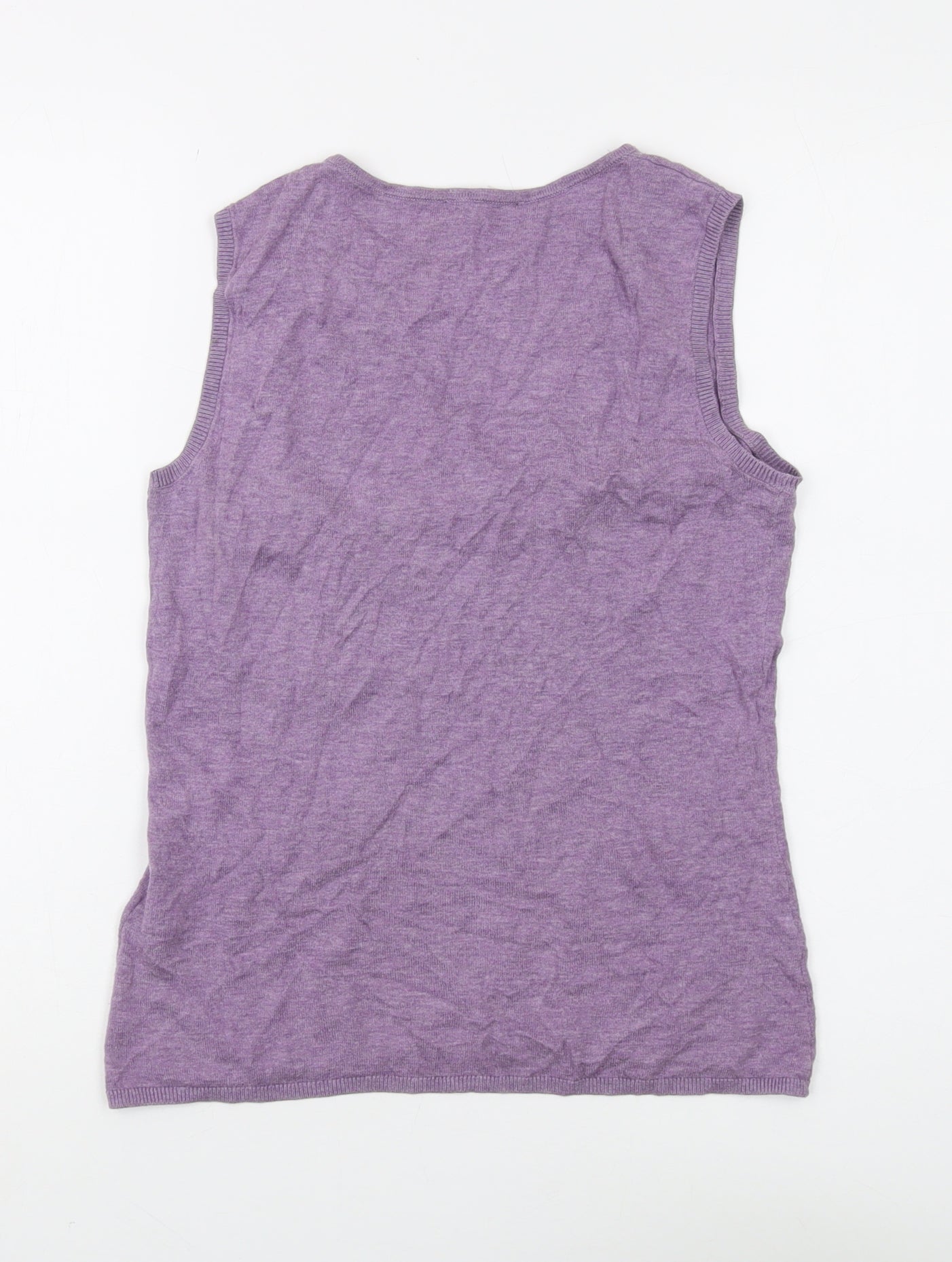 T.M. Lewin Women's Purple V-Neck Sleeveless Top - Size S