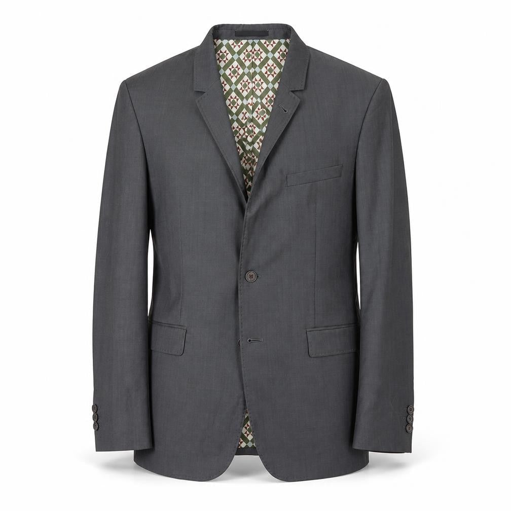 Mens 40 Chest Regular Ted Baker Grey Two-Button Blazer