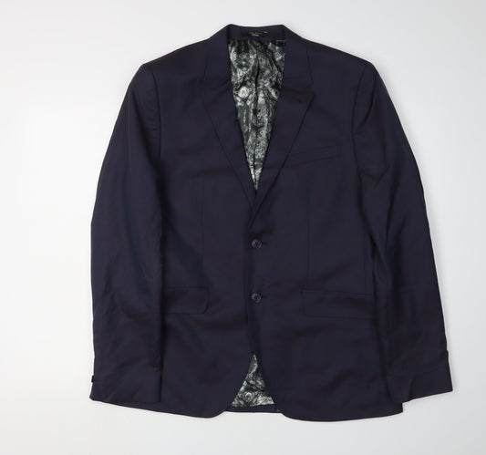 Ted Baker Men’s Blue Blazer, 40R, Regular Fit, Wool