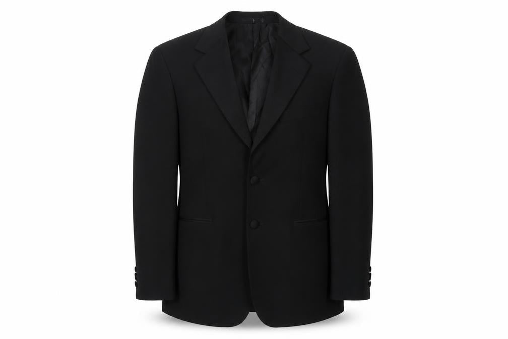 Mens 38 Chest Regular Moss Bros Black Two-Button Suit Jacket
