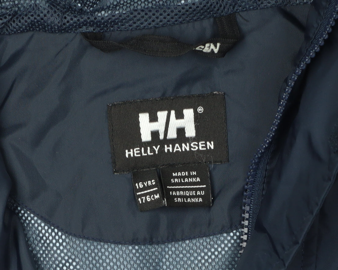 Helly Hansen Boys Blue Anorak Jacket Size 16 Waterproof