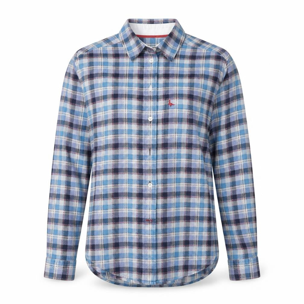 Womens UK Size 8 Jack Wills Blue Cotton Button-Up